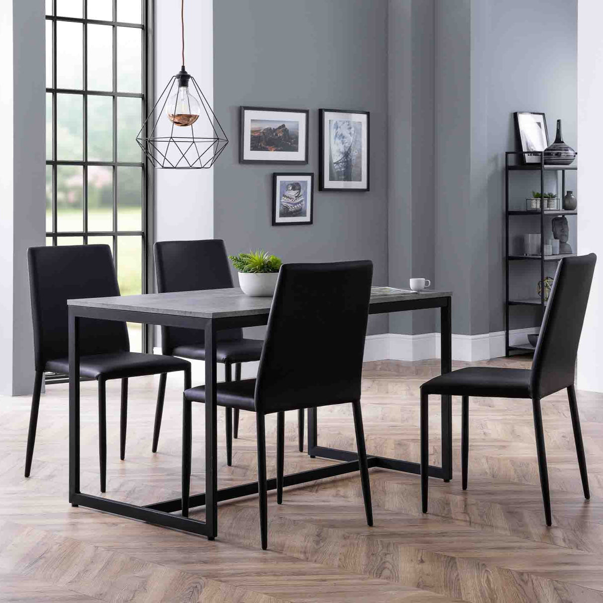 Julian Bowen Dining Chairs Jazz Chairs Black - Sold in fours