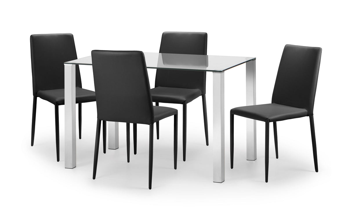 Julian Bowen Dining Chairs Jazz Chairs Black - Sold in fours