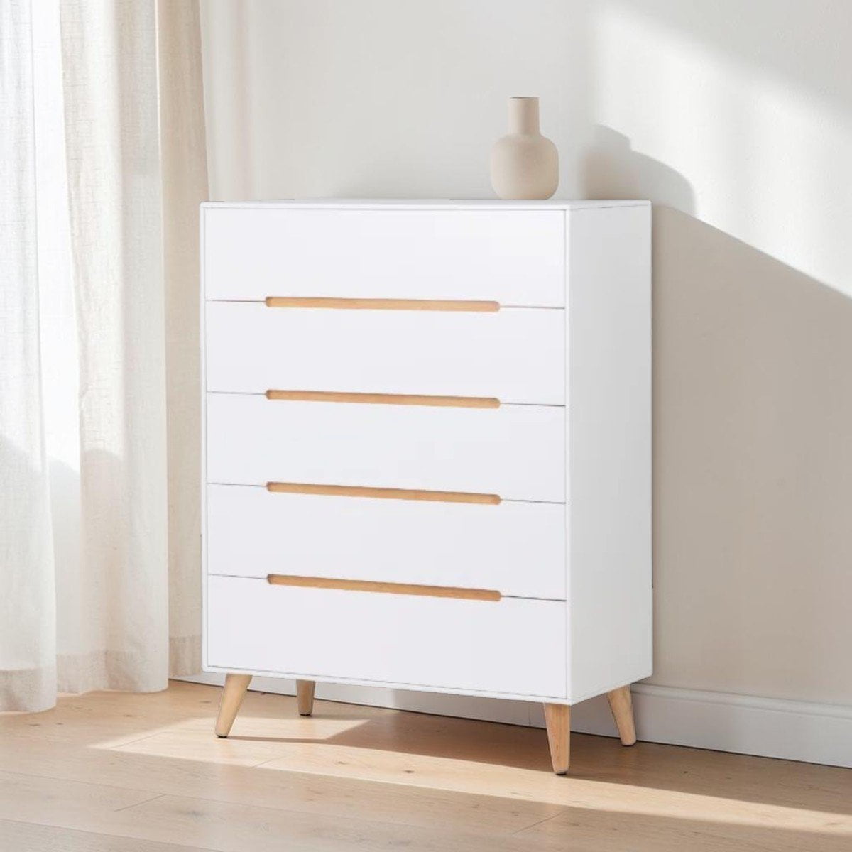 Julian Bowen Chests White Julian Bowen Alicia 5 Drawer Chest