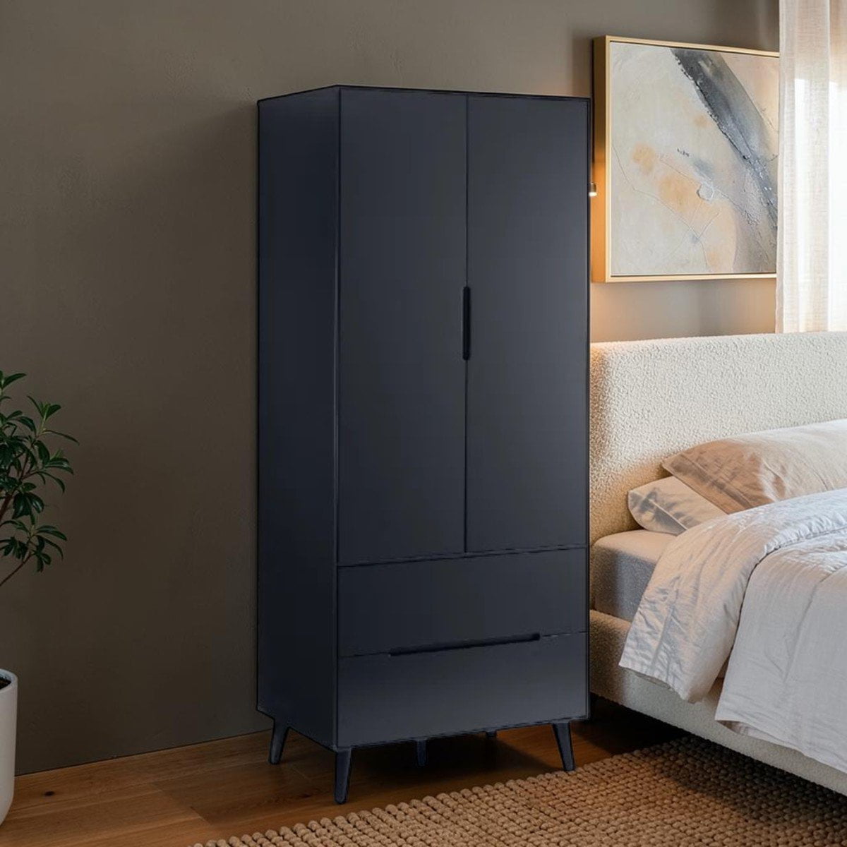 Julian Bowen Wardrobes Anthracite Julian Bowen Alicia Combination Wardrobe