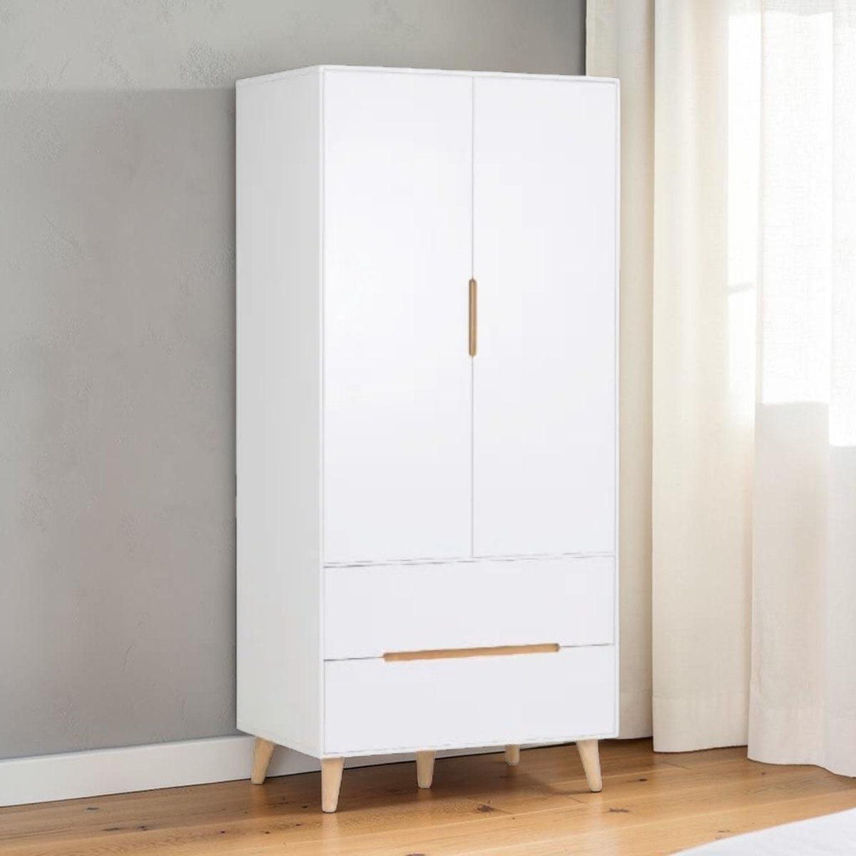 Julian Bowen Wardrobes White Julian Bowen Alicia Combination Wardrobe