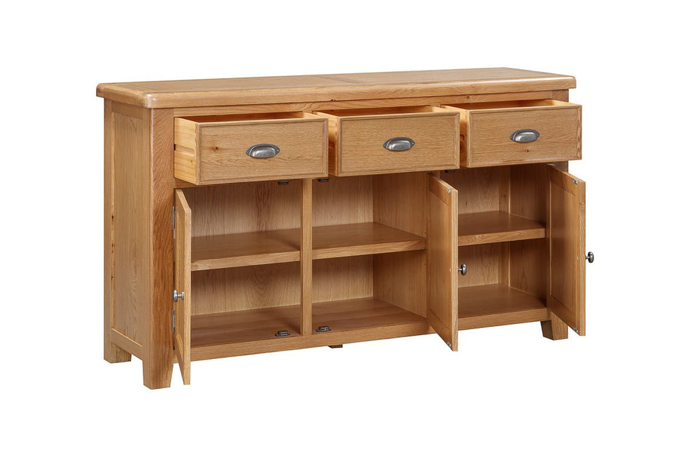 Your Home Style Sideboard Kingston Oak 3 Door Sideboard