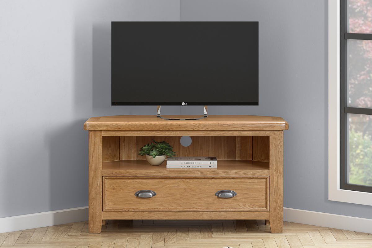 Your Home Style TV Unit Kingston Oak Corner TV Unit