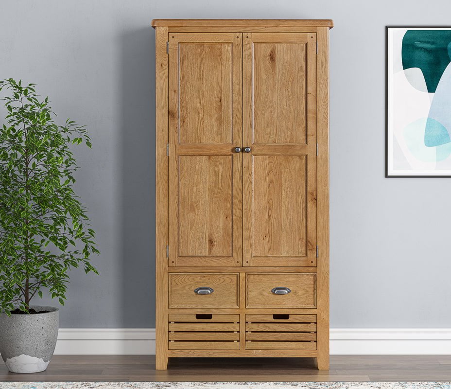 Your Home Style Larder Kingston Oak Double Larder Cupboard