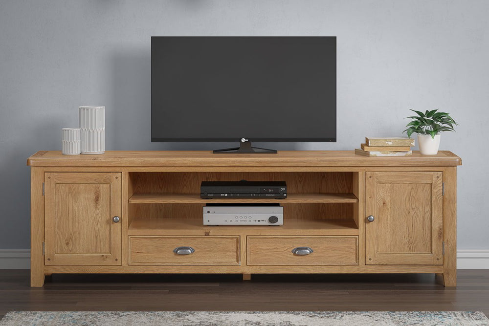 Your Home Style TV Unit Kingston Oak Extra Large TV Unit