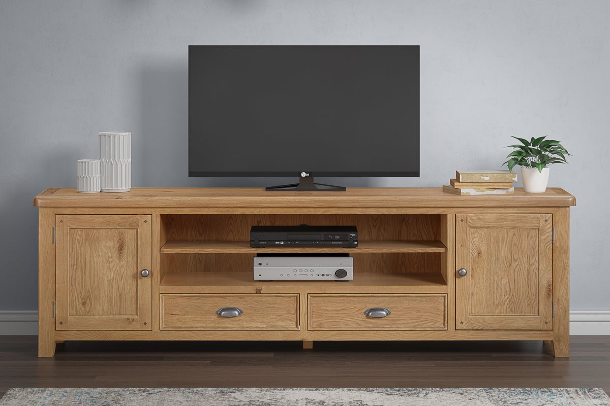 Your Home Style TV Unit Kingston Oak Extra Large TV Unit