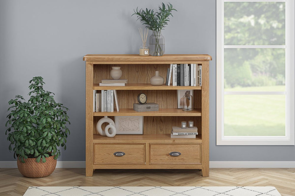 Your Home Style Bookcase Kingston Oak Low Bookcase