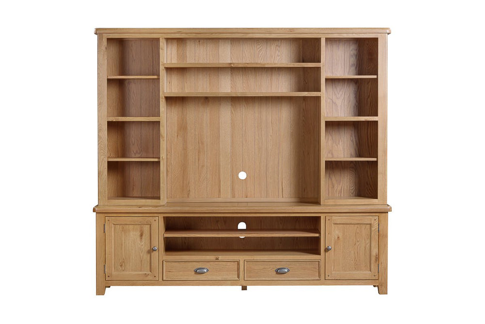 Your Home Style Bookcase Kingston Oak Media Bookcase for XL Tv Unit