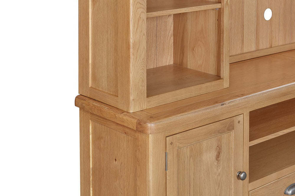 Your Home Style Bookcase Kingston Oak Media Bookcase for XL Tv Unit