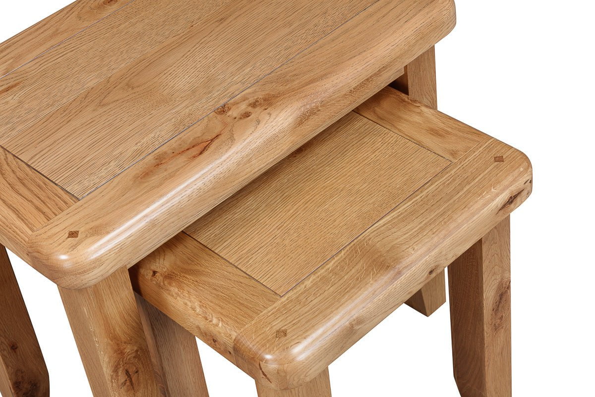 Your Home Style Nest of Tables Kingston Oak Nest of Tables