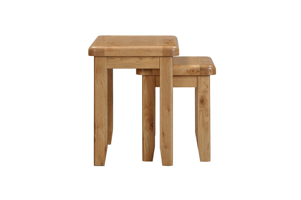 Your Home Style Nest of Tables Kingston Oak Nest of Tables