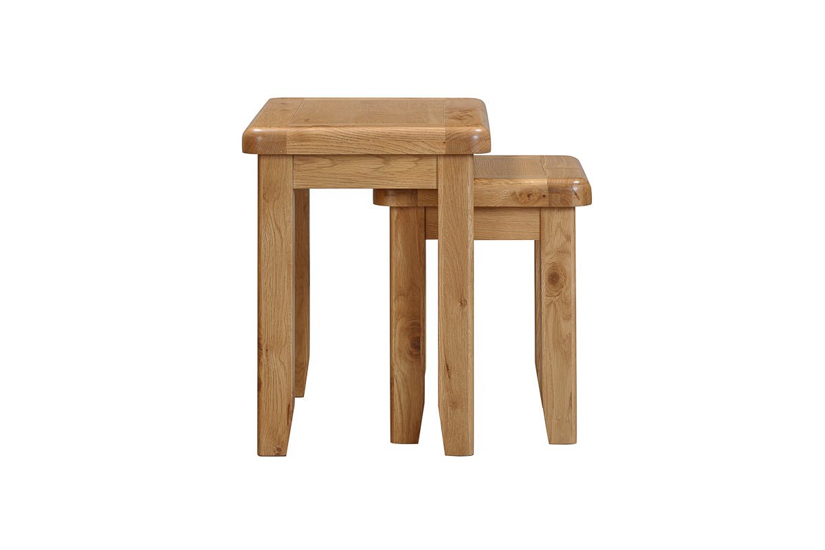Your Home Style Nest of Tables Kingston Oak Nest of Tables