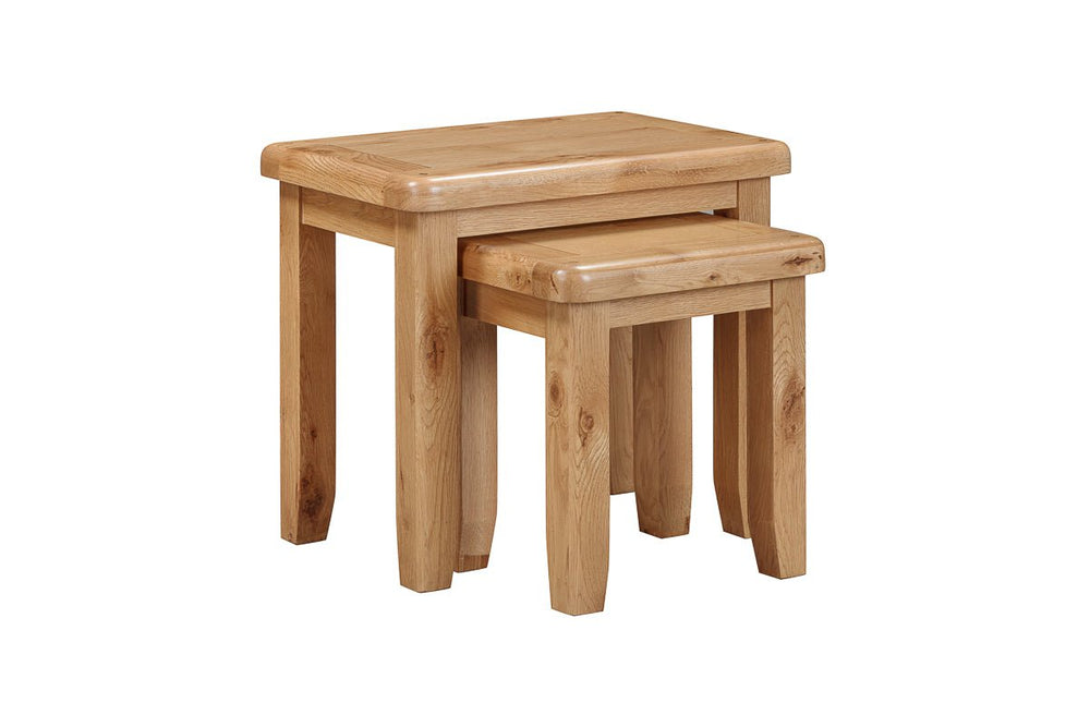 Your Home Style Nest of Tables Kingston Oak Nest of Tables