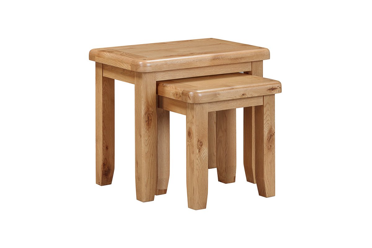 Your Home Style Nest of Tables Kingston Oak Nest of Tables