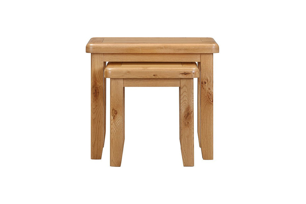 Your Home Style Nest of Tables Kingston Oak Nest of Tables