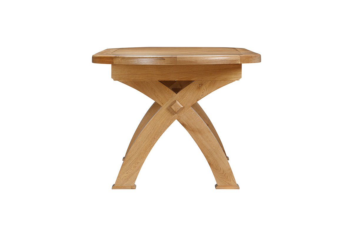 Your Home Style Dining Table Kingston Oak Oval Cross Leg Extending 176/256 Table