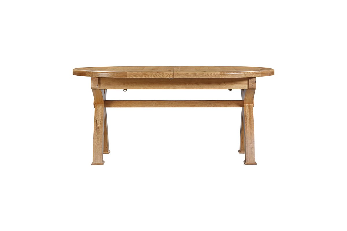Your Home Style Dining Table Kingston Oak Oval Cross Leg Extending 176/256 Table