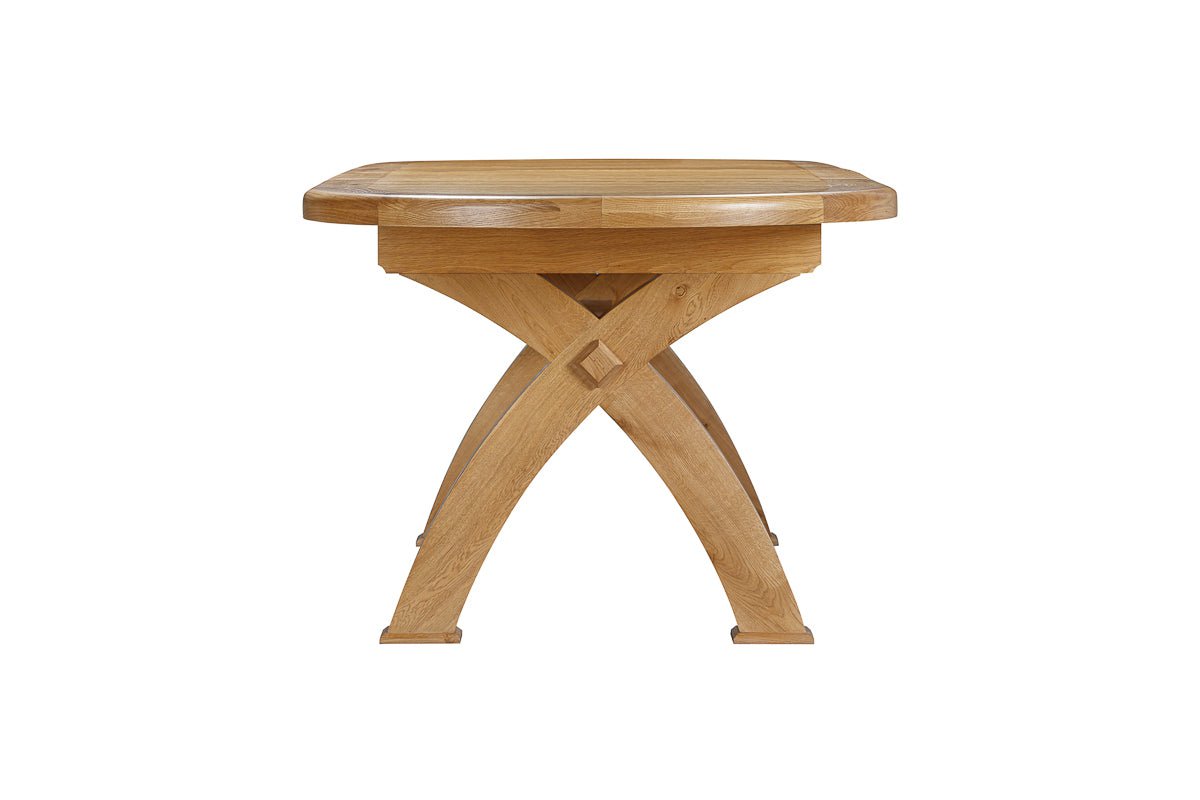 Your Home Style Dining Table Kingston Oak Oval Cross Leg Extending 176/256 Table