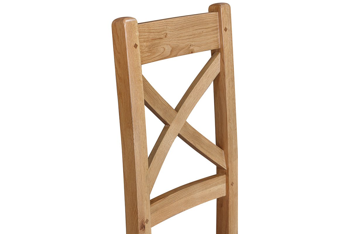 Your Home Style Dining Chairs Kingston Oak Pair of Cross Back Dining Chair