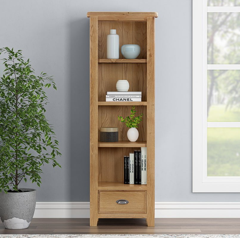 Your Home Style Bookcase Kingston Oak Slim Bookcase