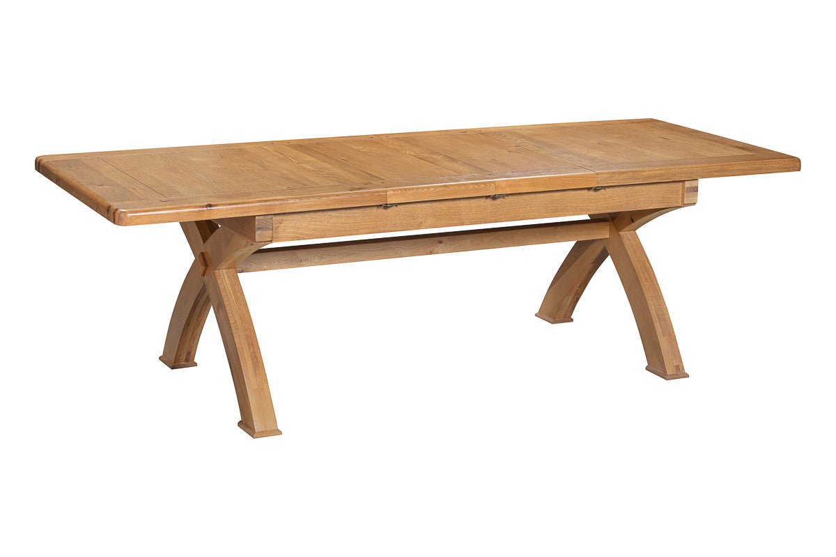 Your Home Style Dining Table Kingston Oak Small Cross Leg Extending 180/260 Table
