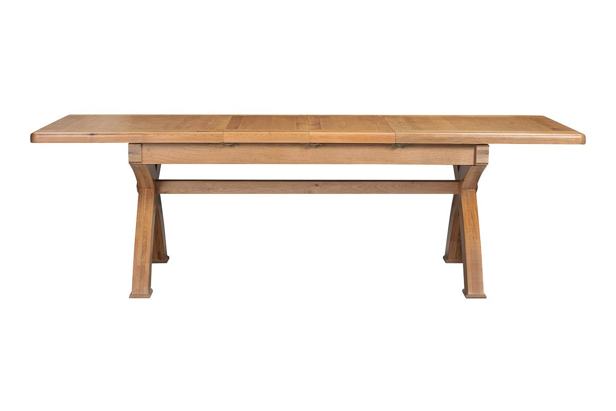 Your Home Style Dining Table Kingston Oak Small Cross Leg Extending 180/260 Table