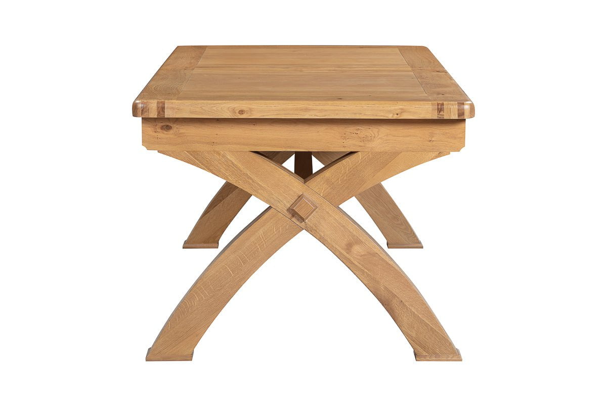 Your Home Style Dining Table Kingston Oak Small Cross Leg Extending 180/260 Table