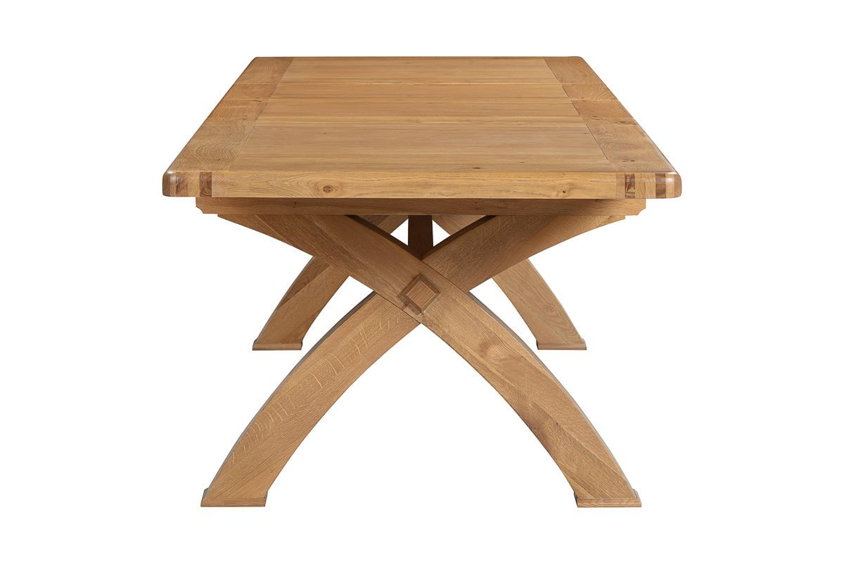Your Home Style Dining Table Kingston Oak Small Cross Leg Extending 180/260 Table