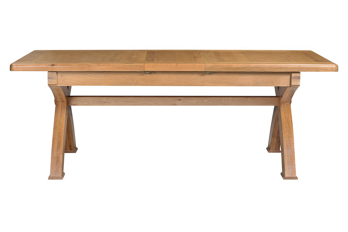 Your Home Style Dining Table Kingston Oak Small Cross Leg Extending 180/260 Table