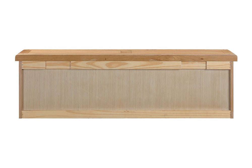 Your Home Style Hall Shelf Kingston Oak Wall Shelf with Hooks & Baskets