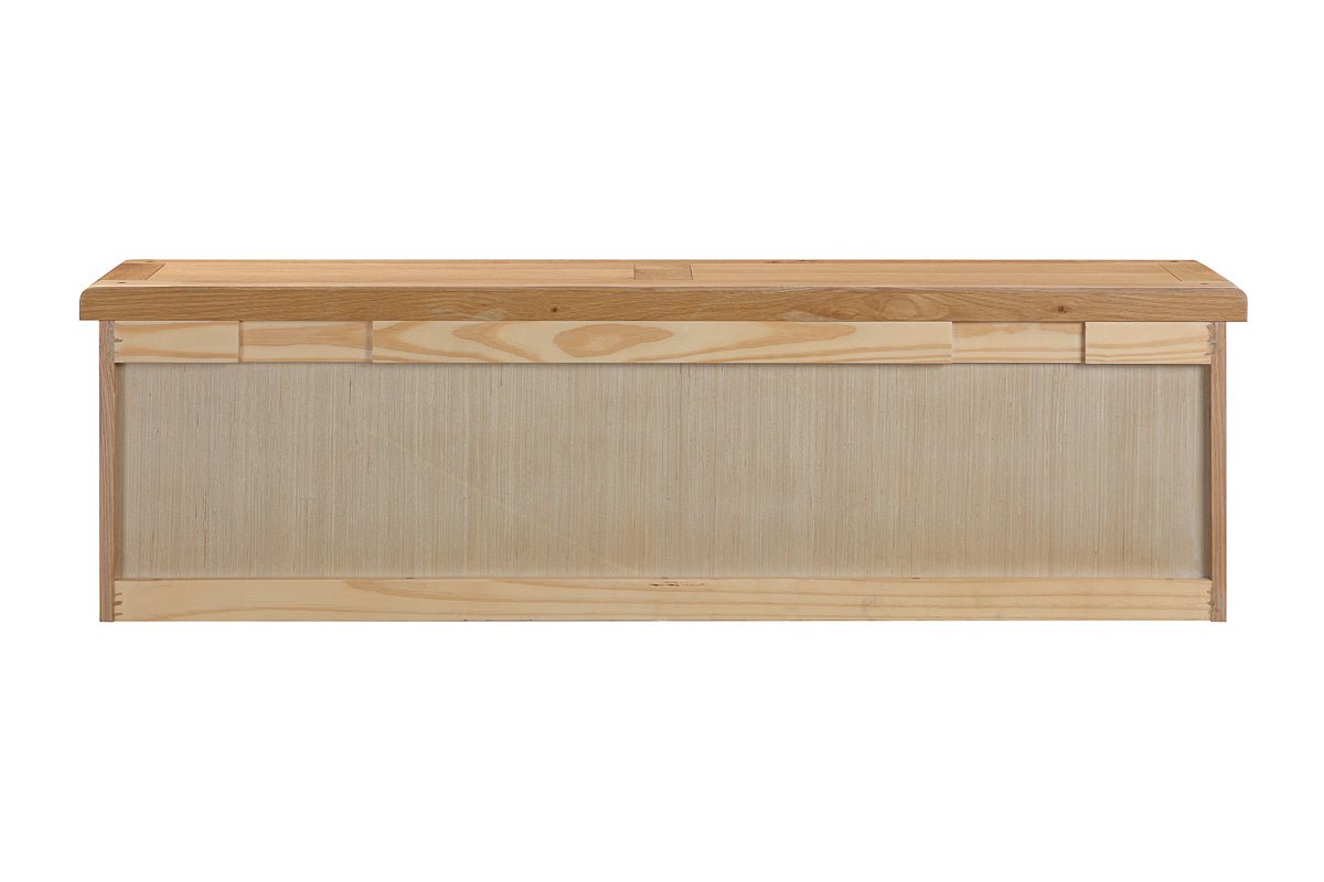 Your Home Style Hall Shelf Kingston Oak Wall Shelf with Hooks & Baskets