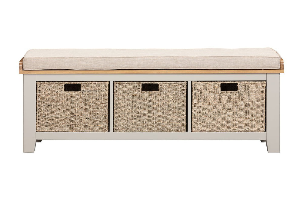 Your Home Style Hall Bench Kingston Painted Hall Bench with Baskets