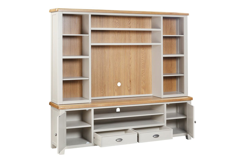 Your Home Style Bookcase Kingston Painted Media Bookcase for XL TV Unit Top