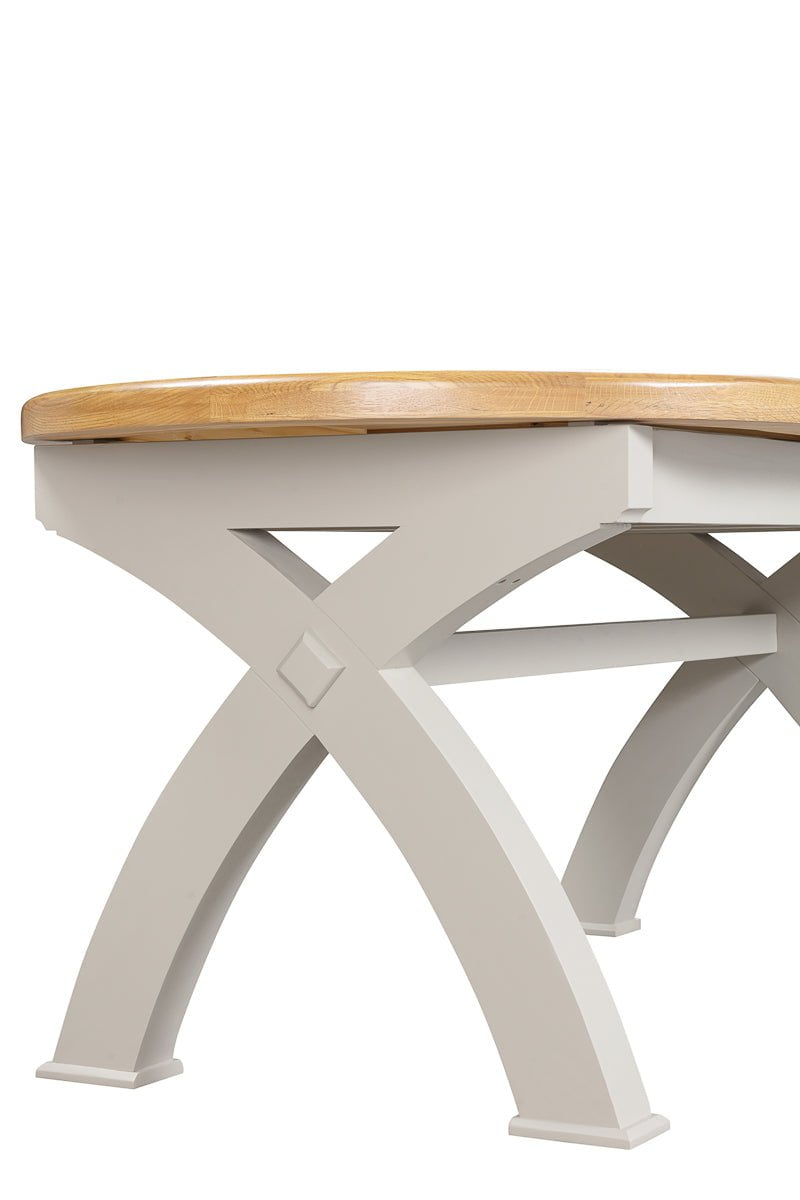 Your Home Style Dining Table Kingston Painted Oval Cross Leg 176/256 Extending Table