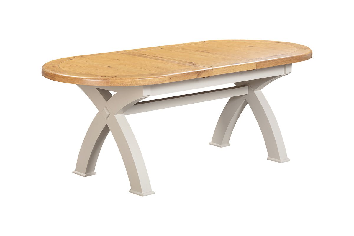 Your Home Style Dining Table Kingston Painted Oval Cross Leg 176/256 Extending Table