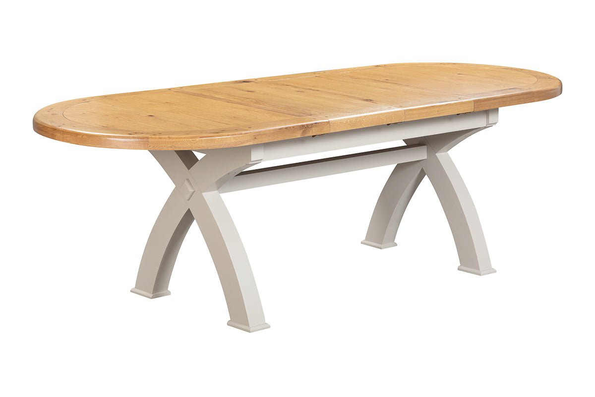 Your Home Style Dining Table Kingston Painted Oval Cross Leg 176/256 Extending Table