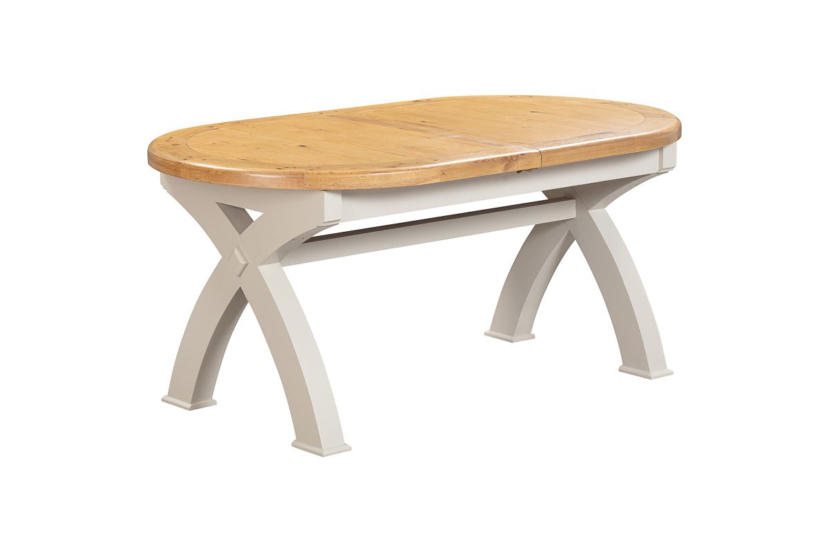 Your Home Style Dining Table Kingston Painted Oval Cross Leg 176/256 Extending Table
