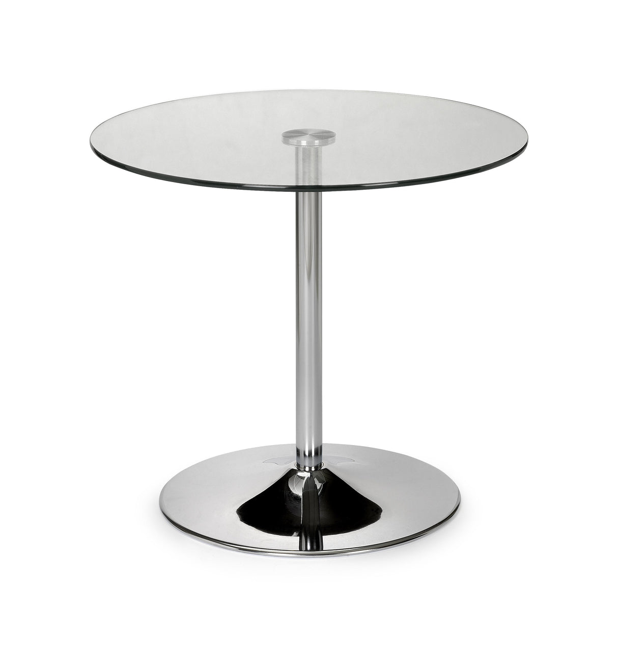 Julian Bowen Dining Tables Kudos Chrome & Glass Pedestal Table