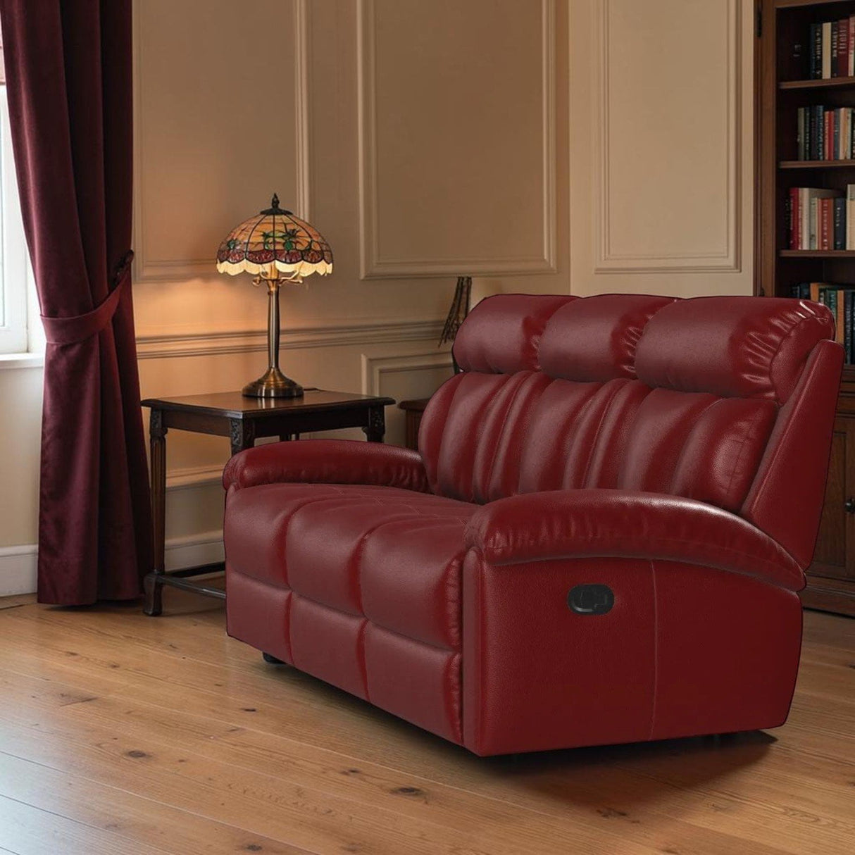 La-Z-Boy 3 Seater Sofa La-Z-Boy - Georgina 3 Seater Power Recliner Sofa Mezzo Bordeaux Leather