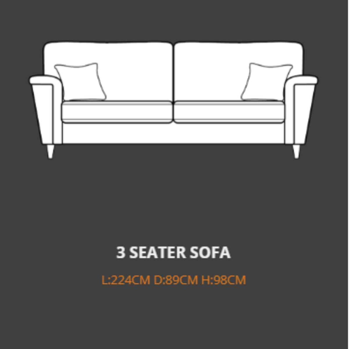 Lebus 3 Seater Sofa Lebus Benji 3 Seater Sofa