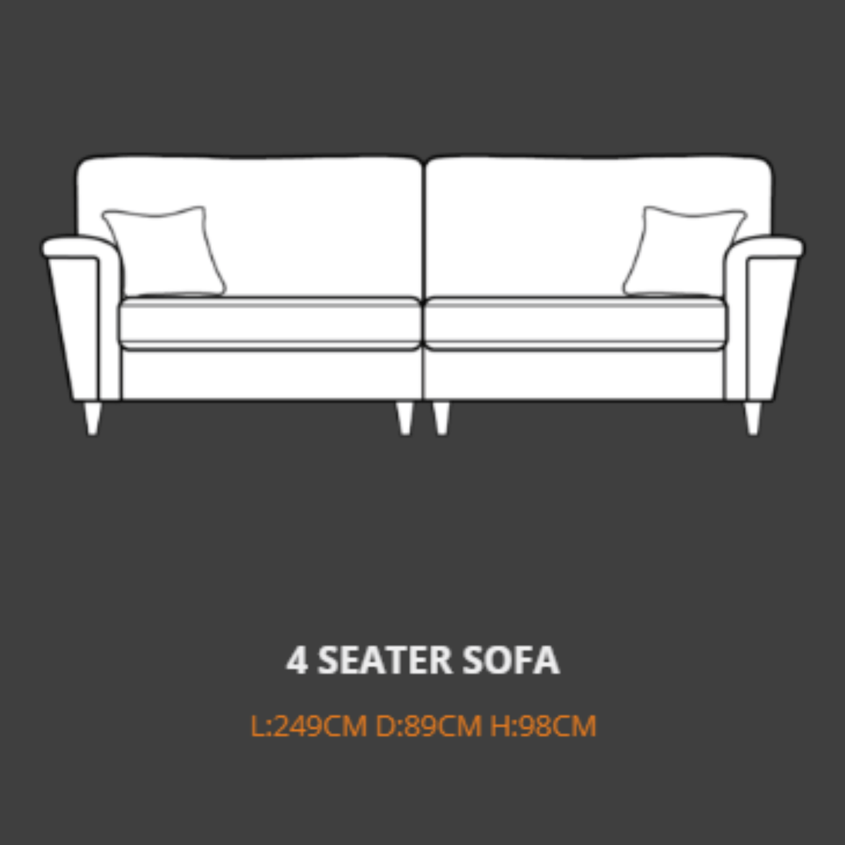 Lebus 4 Seater Sofa Lebus Benji 4 Seater Sofa