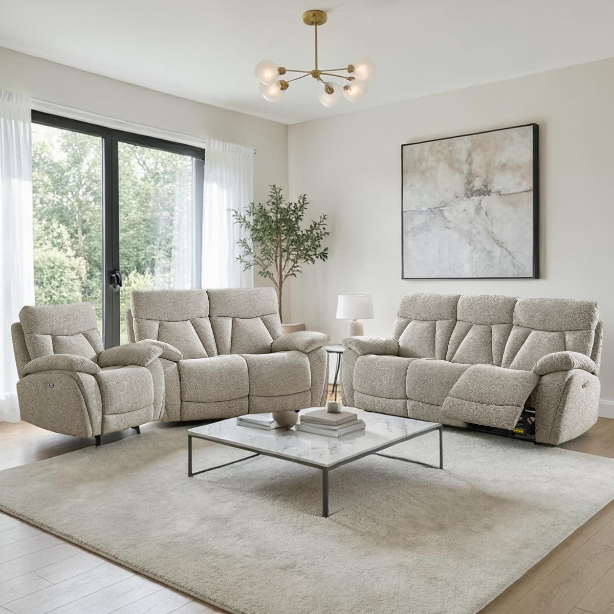 Lebus Sofa Suite Lebus Boston 3 & 2 & 1 Reclining Sofa & Chair Suite