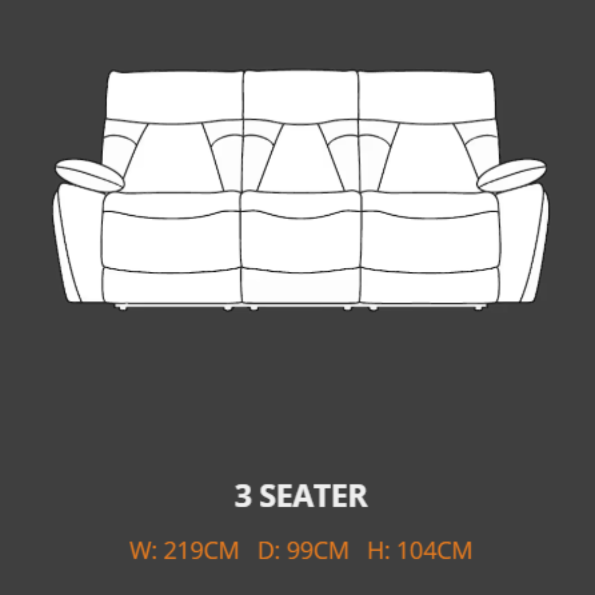 Lebus Sofas Lebus Boston 3 Seater Electric Recliner Sofa