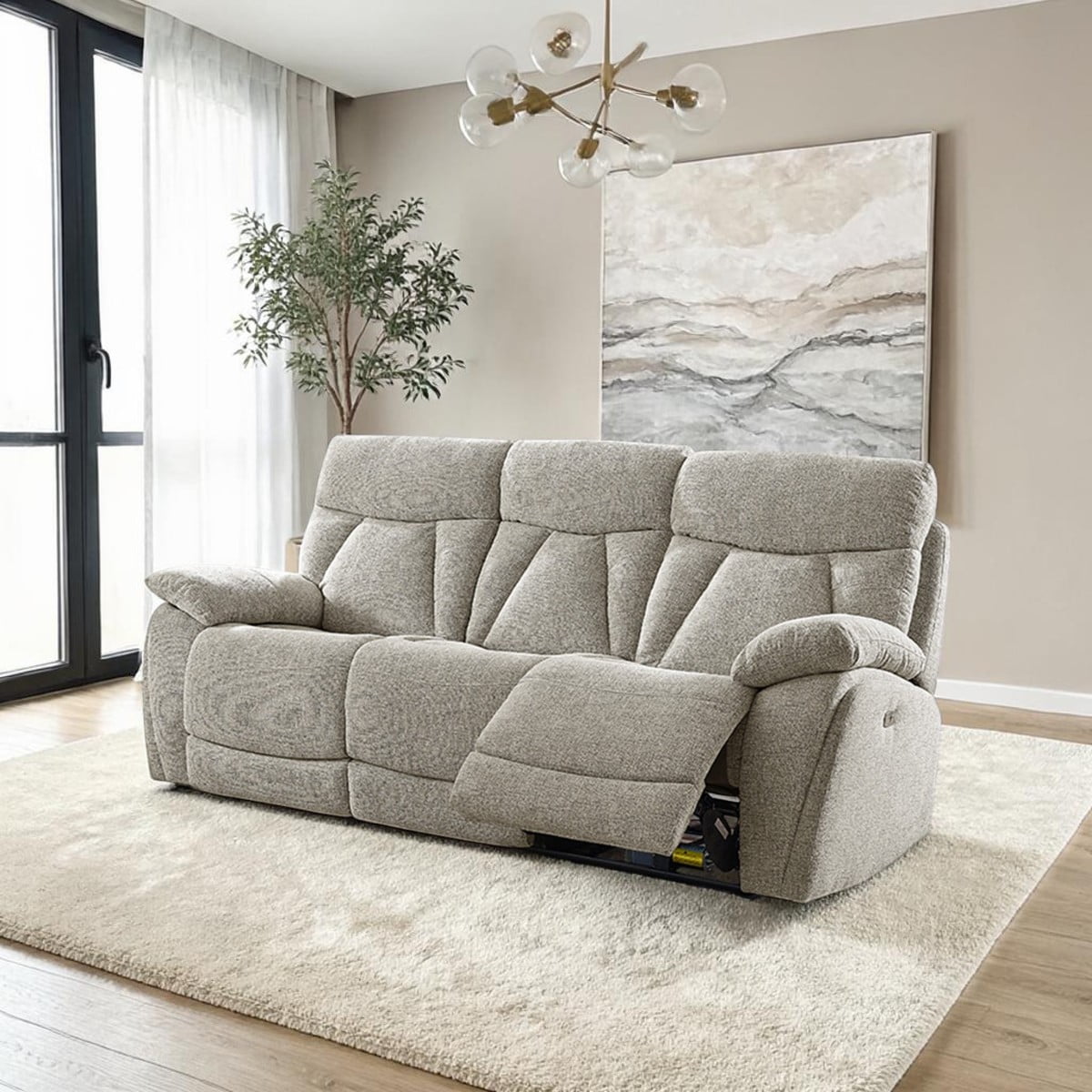 Lebus Sofas Lebus Boston 3 Seater Electric Reclining Sofa
