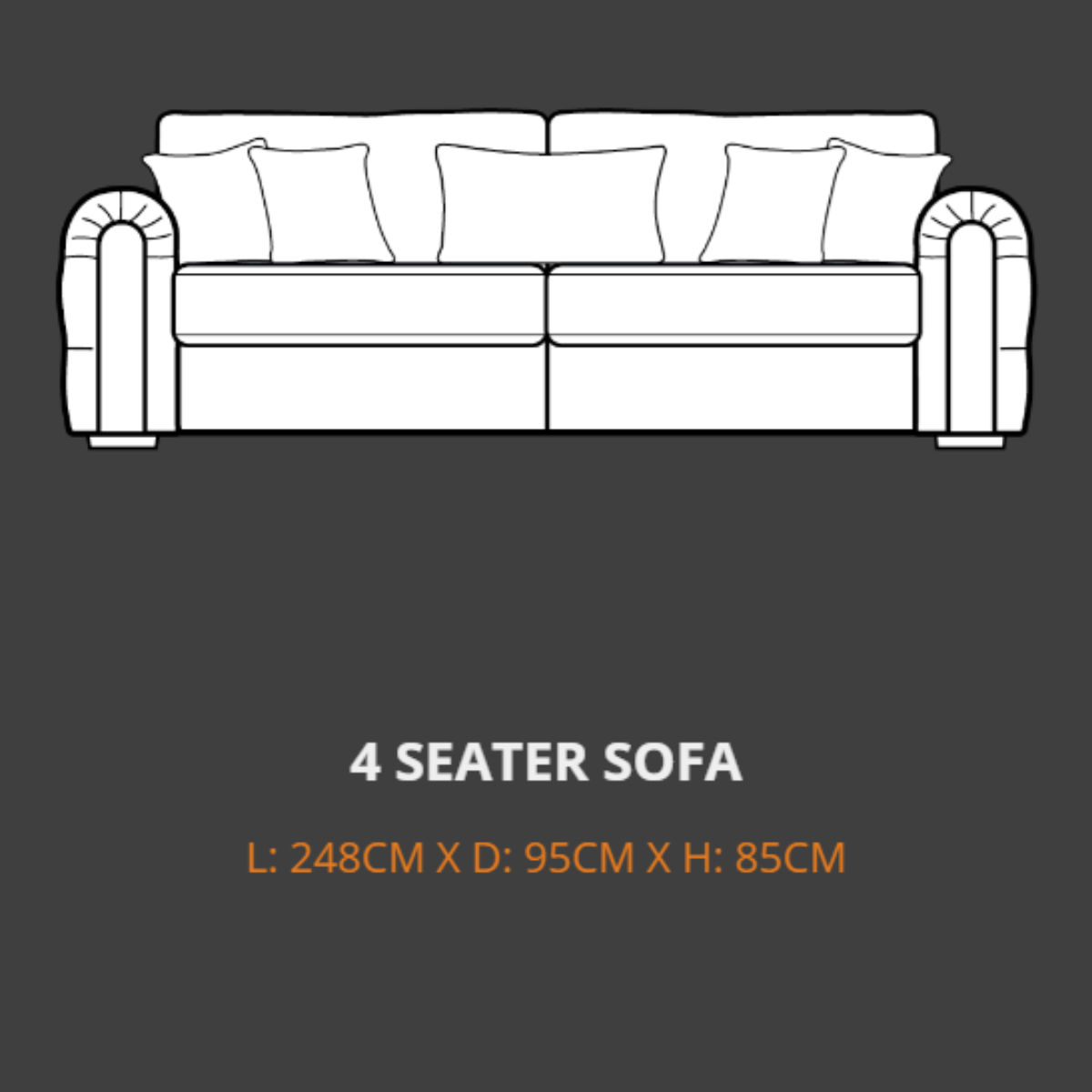 Lebus 4 Seater Sofa Lebus Charles 4 Seater Sofa