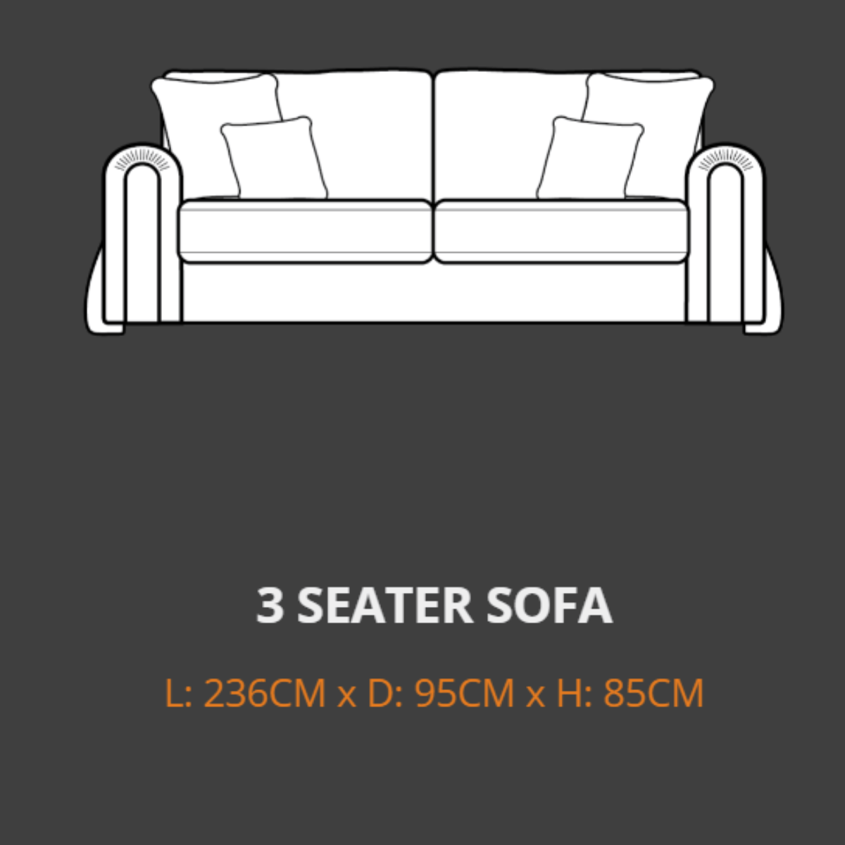 Lebus 3 Seater Sofa Lebus Charlie 3 Seater Sofa