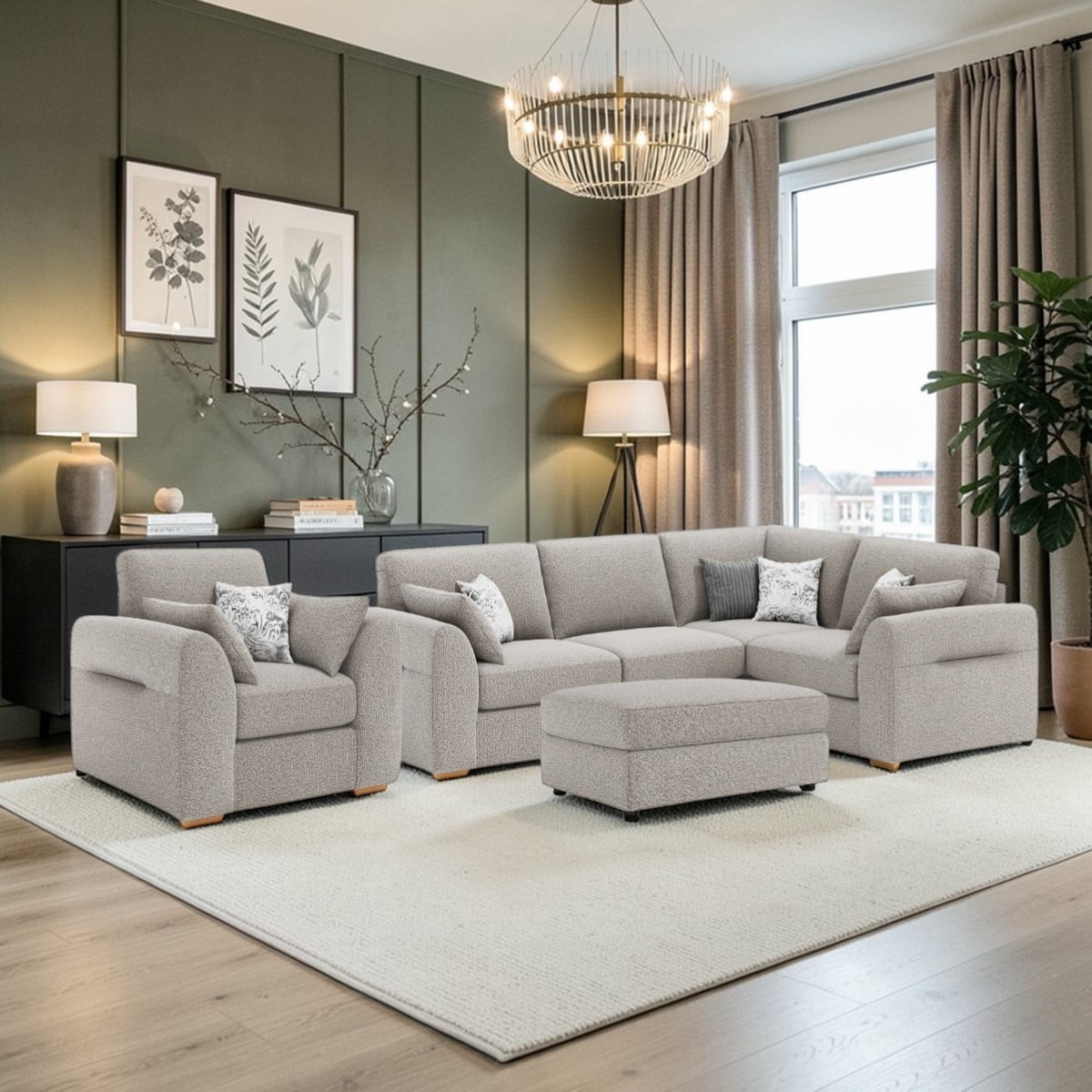 Your Home Furniture of Newark Foot Stool Lebus Grantley Banquette