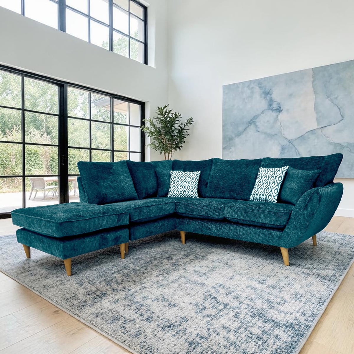 Lebus Corner Sofa Lebus Perth Left Hand Facing Corner Sofa with Footstool
