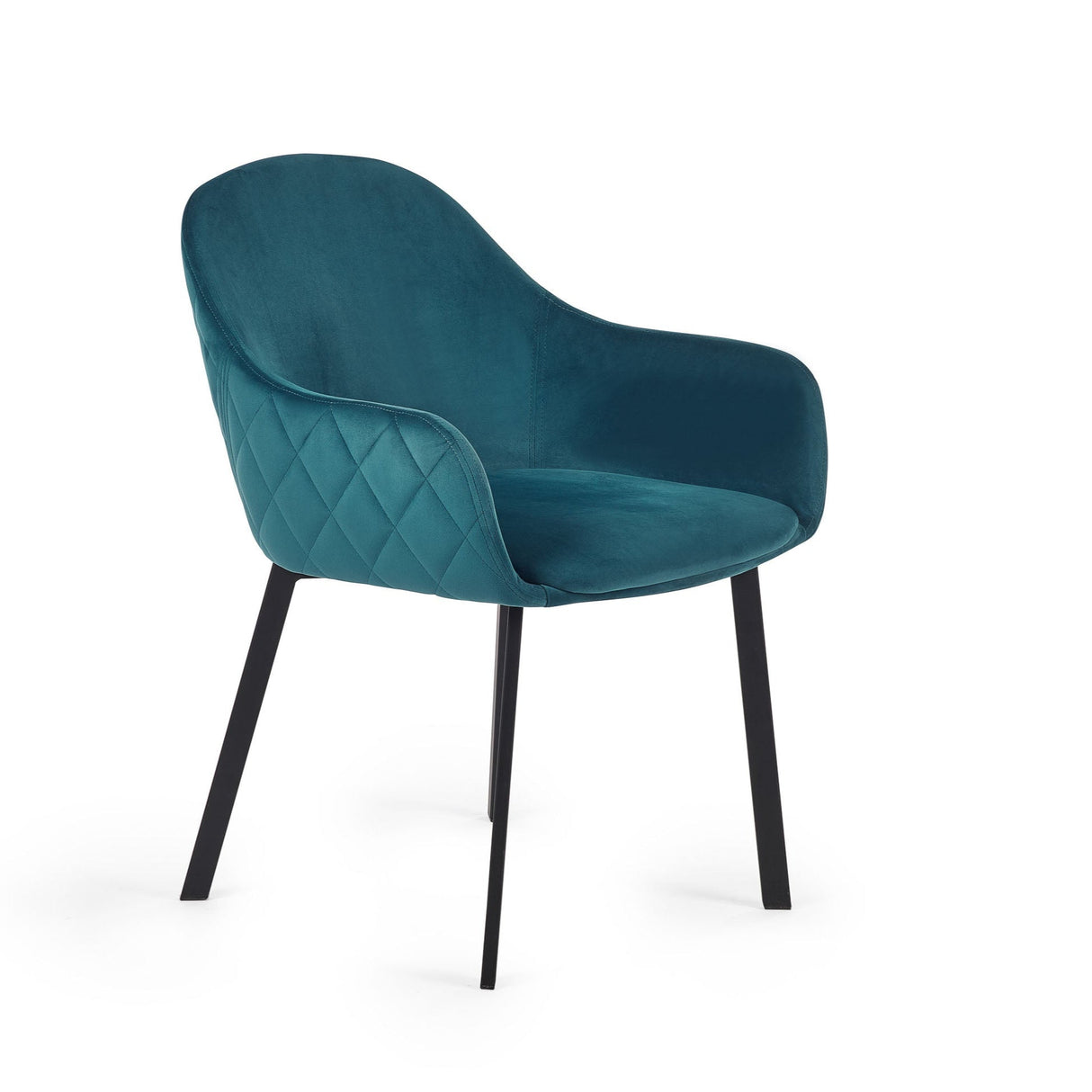 Julian Bowen Dining Chairs Lima Dining Chairs - Teal Velvet - Sold in pairs