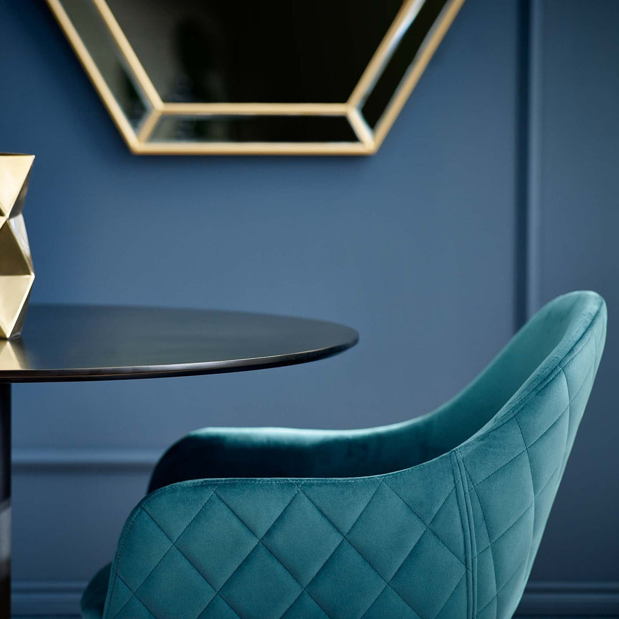 Julian Bowen Dining Chairs Lima Dining Chairs - Teal Velvet - Sold in pairs